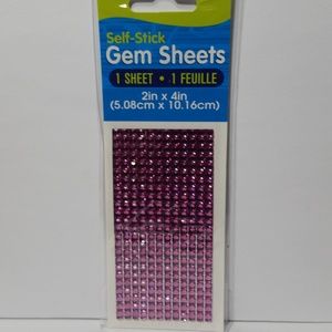 Self Stick Gem Sheets Pink 10 Sheets Tiny Crafts